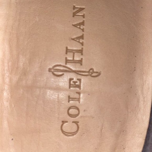 COLE HAAN Size 10 Tan Brogues Leather Brogue Lace Up Shoes